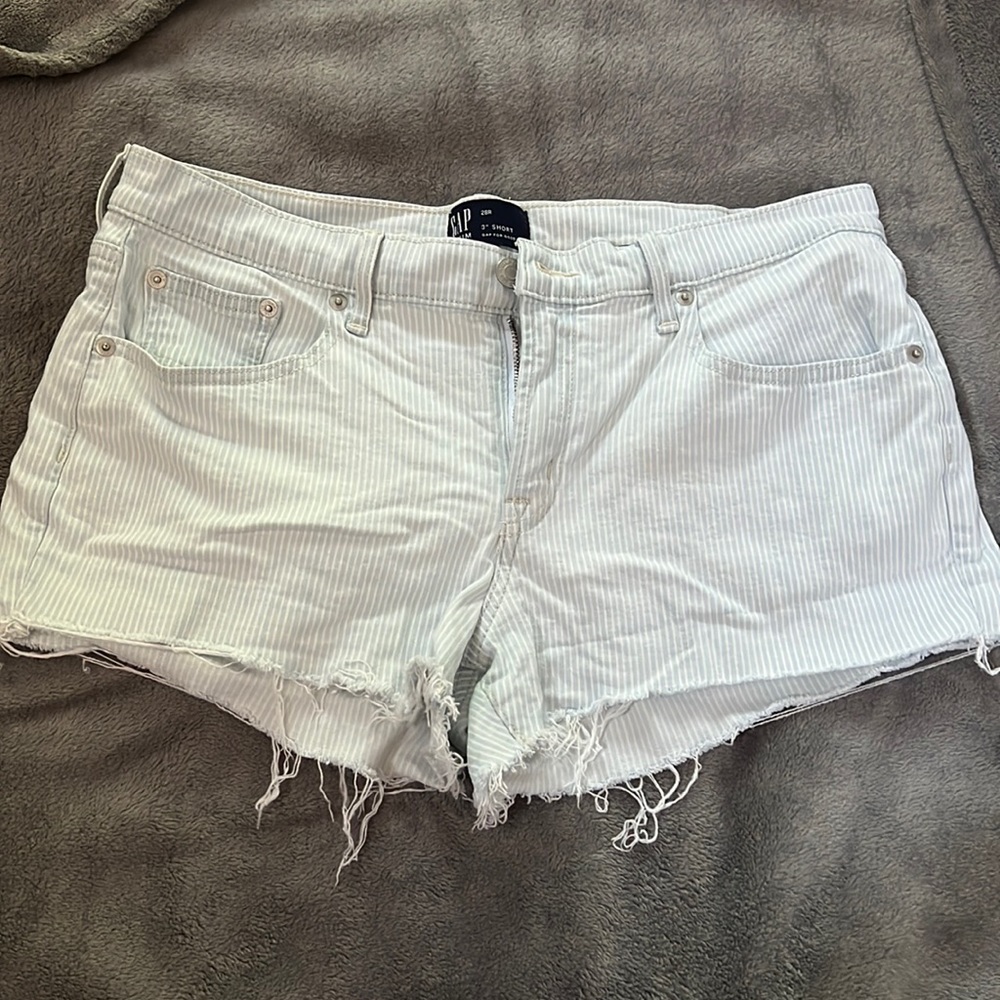 Jean shorts, pin stripe, 3”